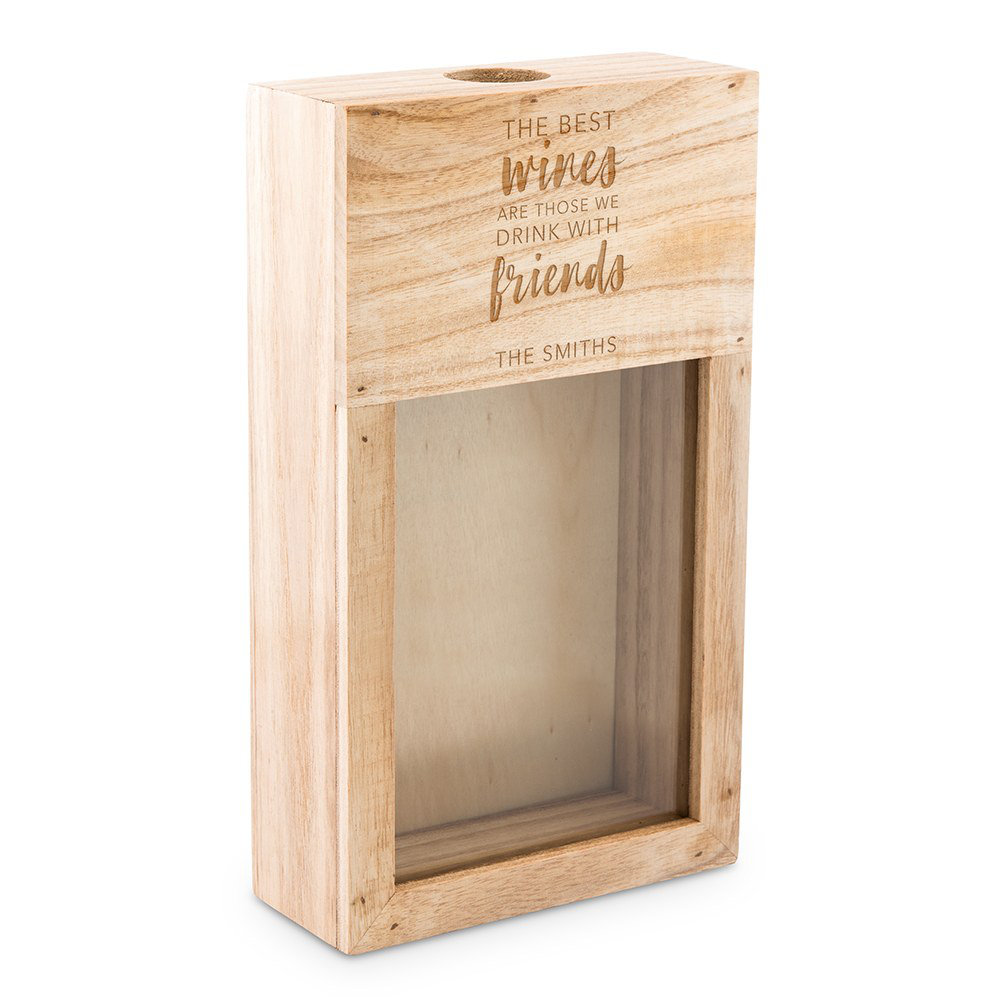 Ebern Designs The Best Wines Personalized Wooden Wine Cork Holder