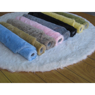 Fluffy Oversized Rug Wayfair Eros Faux Fur Celery Green Area Rug