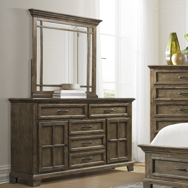 Charleston 5 Drawer Combo Dresser With Mirror By Gracie Oaks Best Choices