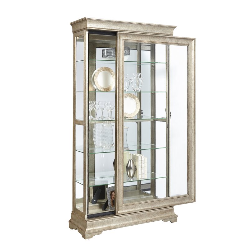 Port Pirie Lyon Lighted Curio Cabinet Reviews Joss Main