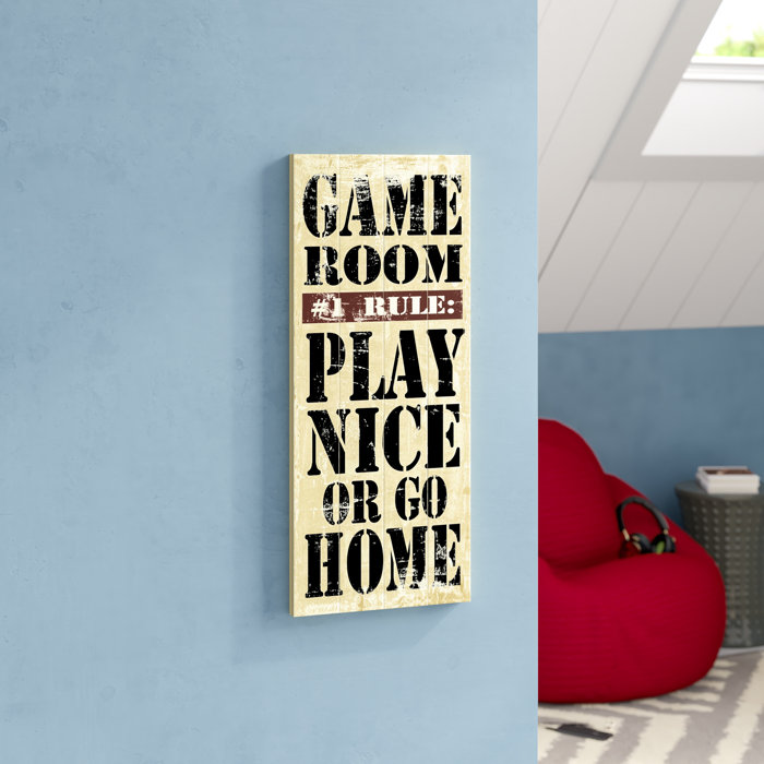 Game Room Rules Wall Decor