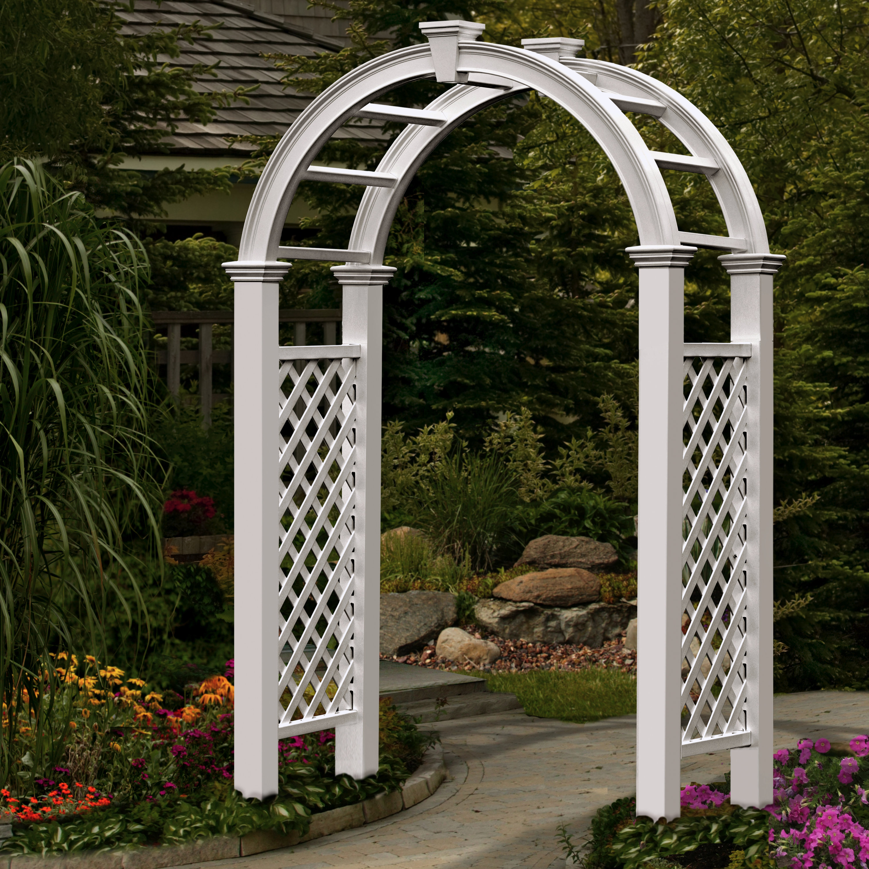 New England Arbors Nantucket Legacy Vinyl Arbour Reviews Nantucket Legacy Vinyl Arbour