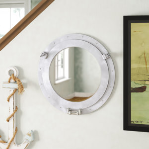 Round Decorative Bronze Ship Porthole Mirror