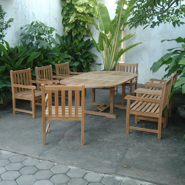 Kranz Extension 9 Piece Teak Dining Set by Bayou Breeze