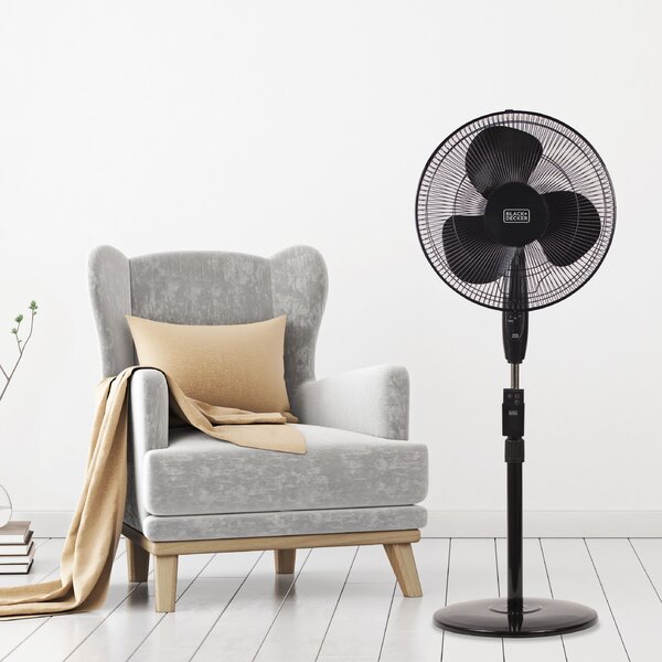 Stand 16” Oscillating Floor Fan by Black + Decker
