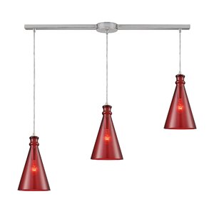 Reed Linear Bar 3-Light Cascade Pendant