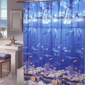 Ryann Vinyl Sea Life Shower Curtain