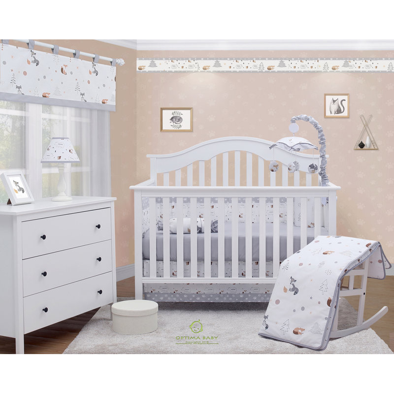 Zoomie Kids Rathbone Fox Baby Nursery 5 Piece Crib Bedding Set