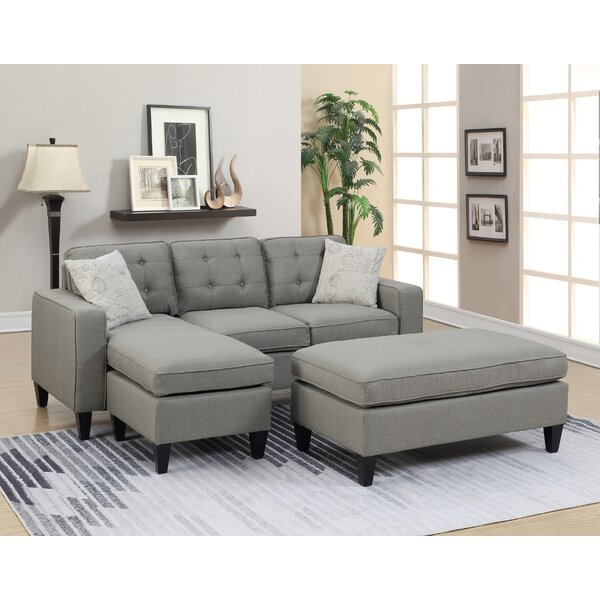 Cray Reversible Sectional With Ottoman By Ebern Designs