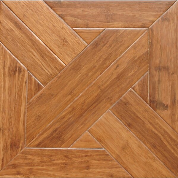 15.75 Engineered Bamboo Wood Parquet Hardwood Flooring in Gothic by Islander Flooring