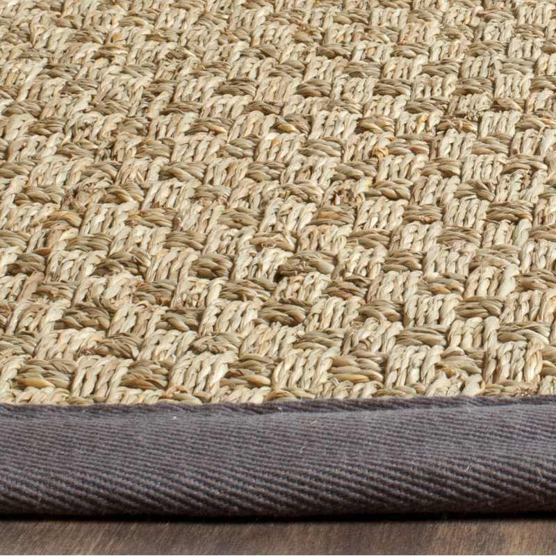 Binford Bamboo Slat Seagrass Natural Dark Gray Area Rug Reviews Joss Main