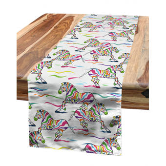 zebra table runner