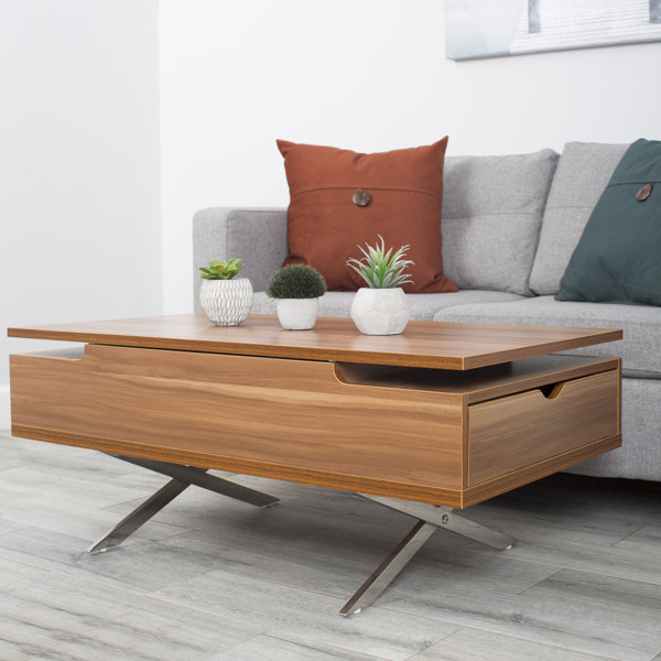 Denson Melamine Veneer Wood Hidden Storage Lift To