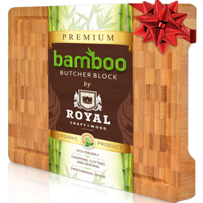 Gourmet Home Products Bamboo End Grain Butcher Block Gourmet Home Products