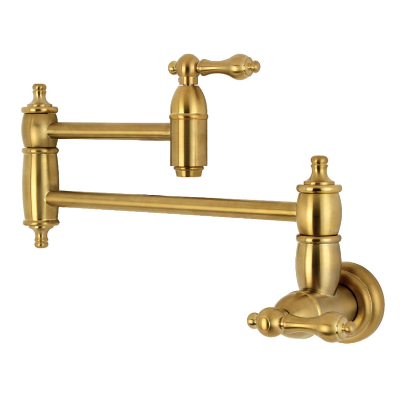 Kingston Brass Restoration Wall Mount Pot Filler Kitchen Faucet