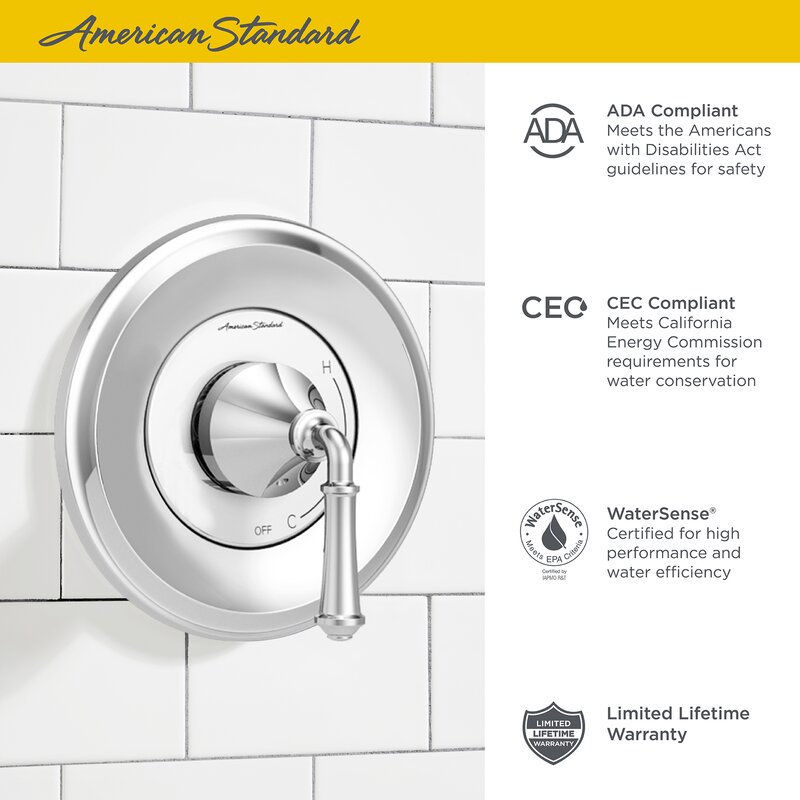 American Standard Delancey Temperature Control Shower Faucet Wayfair