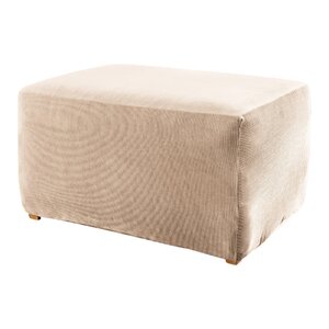 Stretch Stripe Ottoman Slipcover