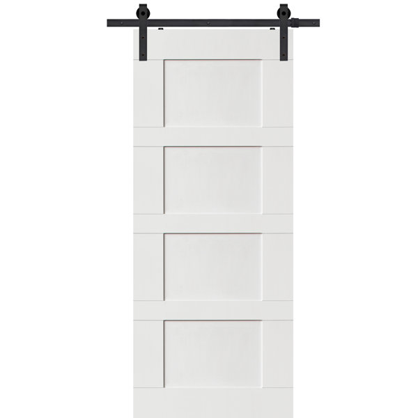 Shaker Solid Manufactured Wood Panelled MDF Interior Barn Door by Barndoorz