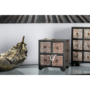 Cima Rustic Mango Wood Square 4-Drawer..