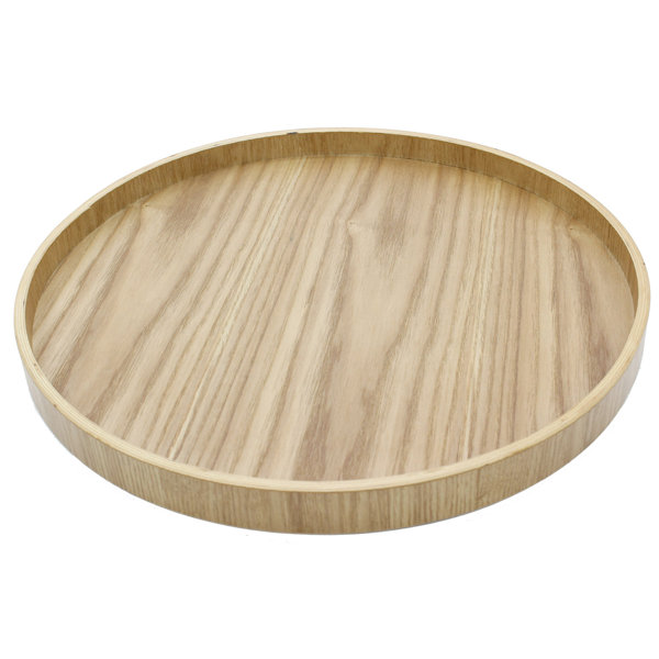 Union Rustic Plateau de service rond en bois cintré ...
