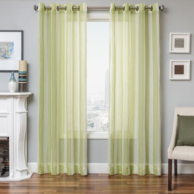 Green Striped Curtains & Drapes You'll Love in 2020 | Wayfair