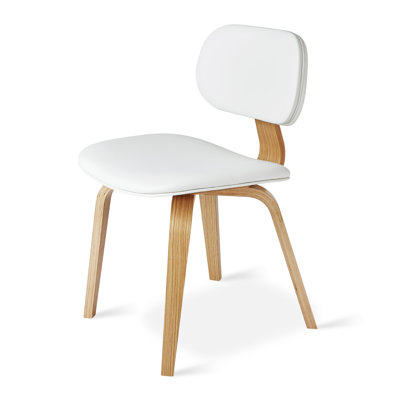 Thompson Chair Gus Modern Frame Color Natural Oak Upholstery White