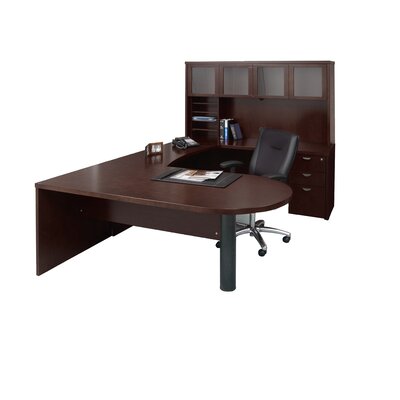 Updike 5 Piece Office Set With Hutch Symple Stuff Color Medium