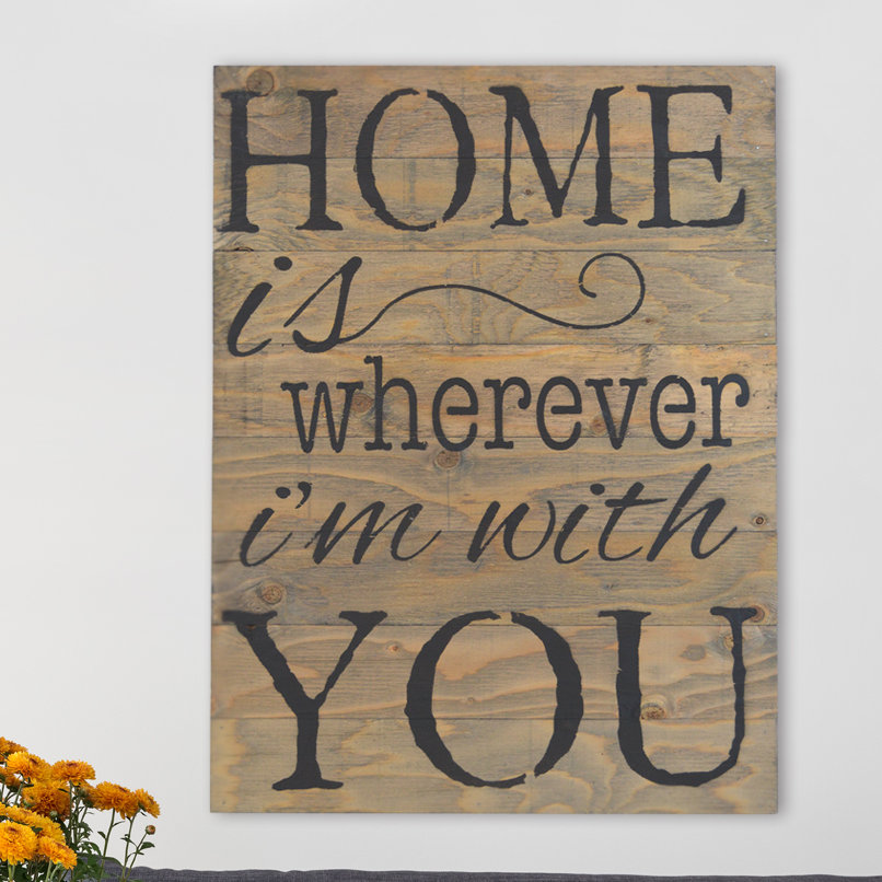 Firesidehome Home Is Wherever I M With You Wooden Pallet Sign