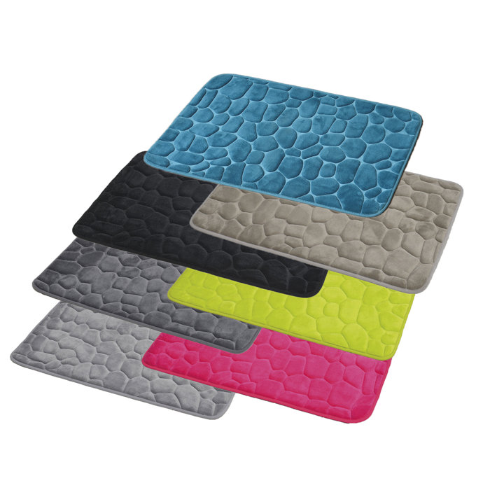 Evideco Cobble Stone Shaped Memory Foam Bath Rug Reviews Shaped Memory Foam Bath Rug