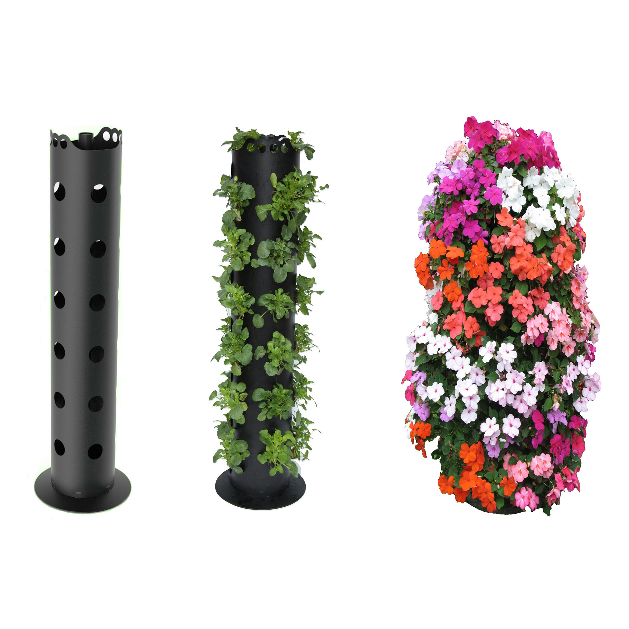 Freeport Park Bostick Flower Tower Resin Vertical Garden Reviews