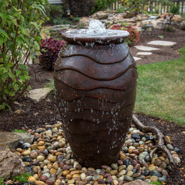 Aquascape Scalloped Urn Resin Fountain Reviews Wayfair Aquascape Scalloped Urn Resin Fountain