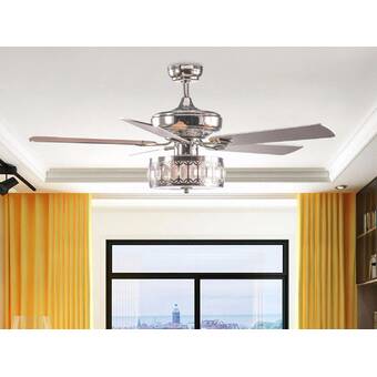 Wrought Studio 52 Hanalei 5 Blade Ceiling Fan With Remote Light