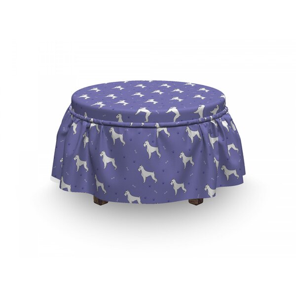 Cartoon Canine Animals Ottoman Slipcover (Set Of 2) By East Urban Home