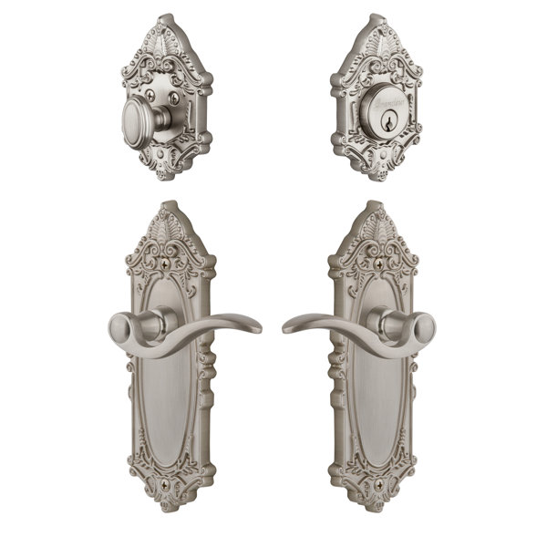 Grande Victorian Single Cylinder Handleset with Bellagio Lever by Grandeur