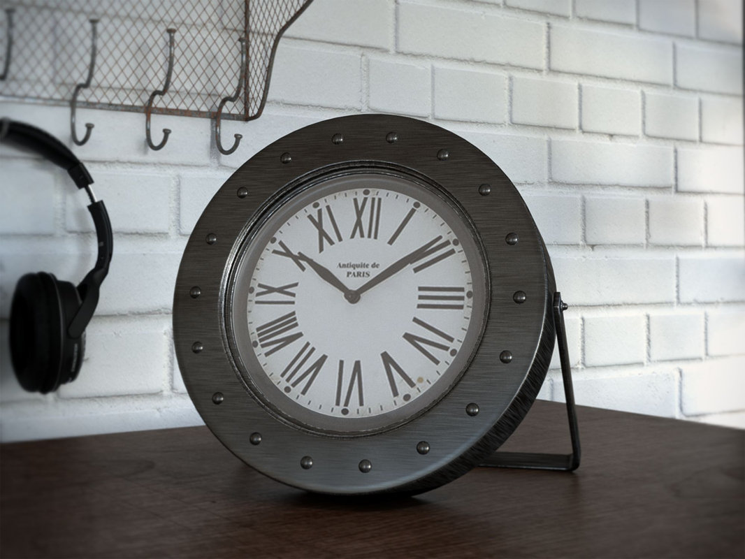 Trent Austin Design Galvanized Desk Clock & Reviews Wayfair