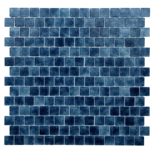 Quartz .075 x 0.75 Glass Mosaic Tile in Dark Blue by Kellani