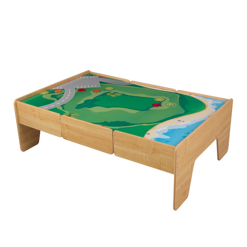 wood train table