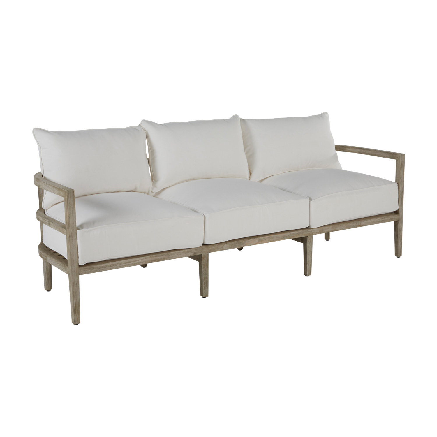 Summer Clics Santa Barbara Teak Patio Sofa With Cushions Wayfair Santa Barbara Teak Patio Sofa
