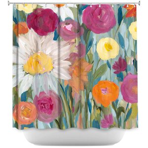 Earth at Daybreak Flowers Shower Curtain