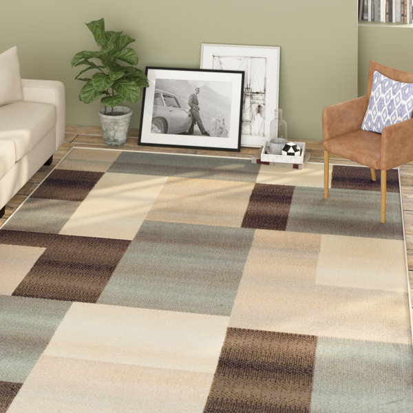 Svetlana Light Blue/Brown Area Rug by Williston Forge