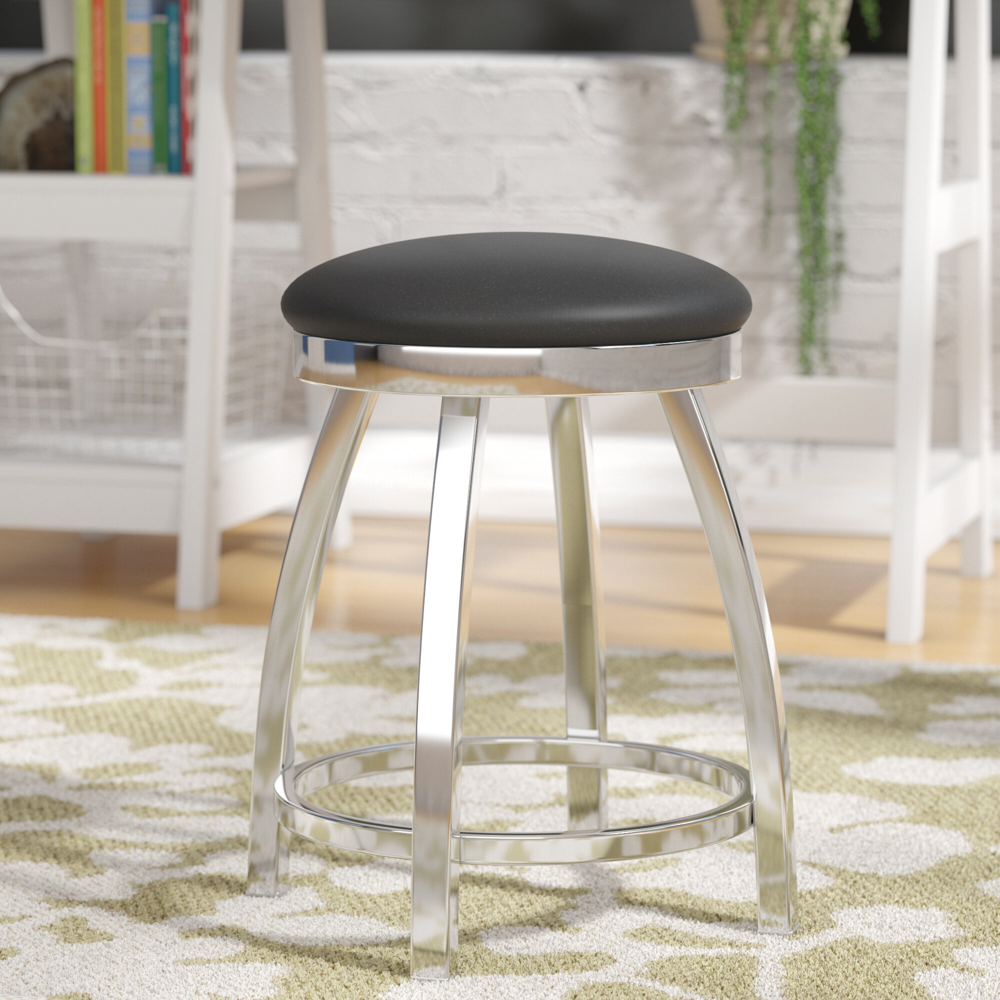 swivel storage vanity stool