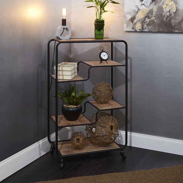 Kimbrough Multi-tiered Slim Geometric Bookcase By 17 Stories