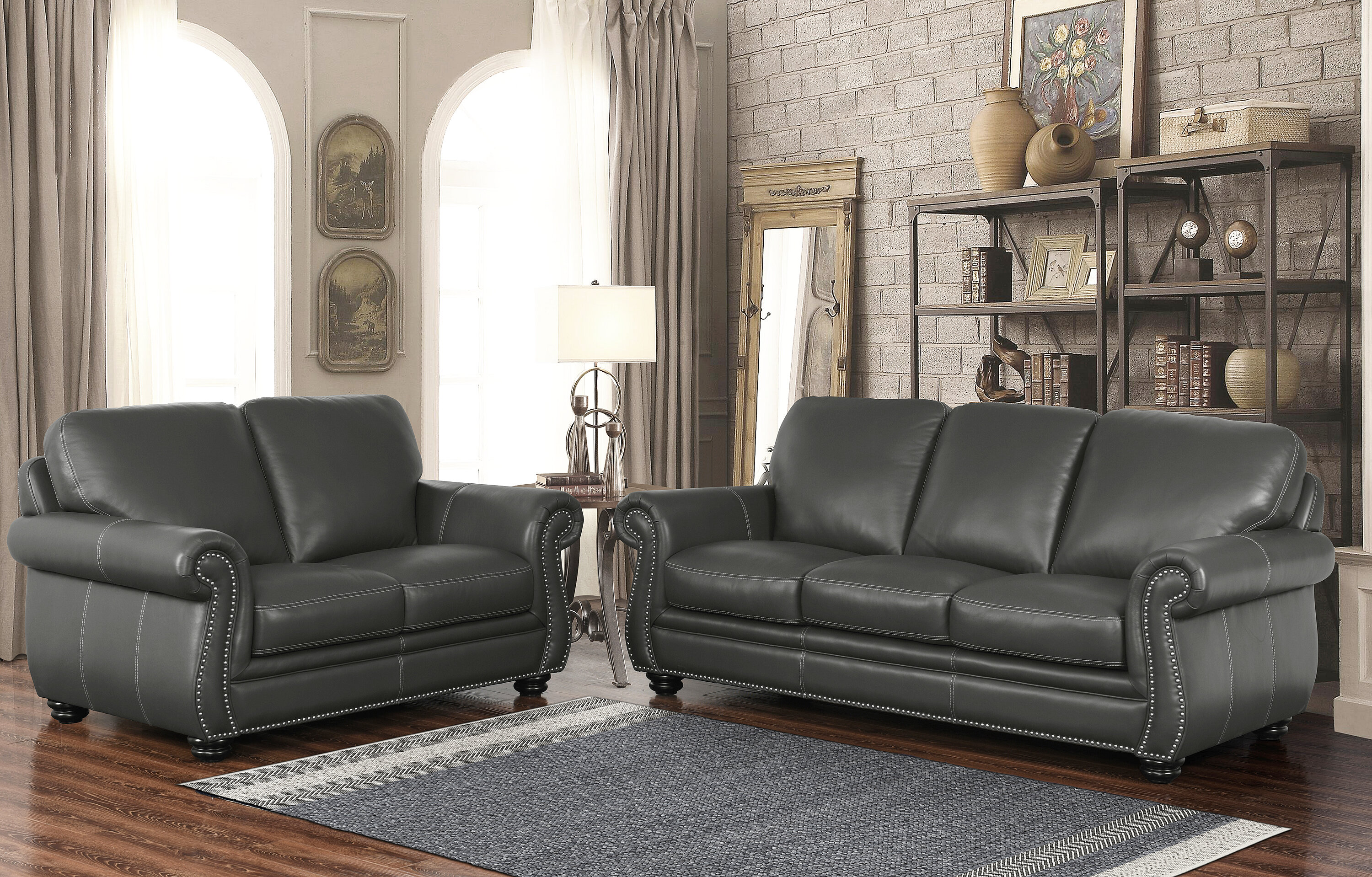 Darby Home Co Fairdale 2 Piece Leather Living Room Set Reviews Wayfairca