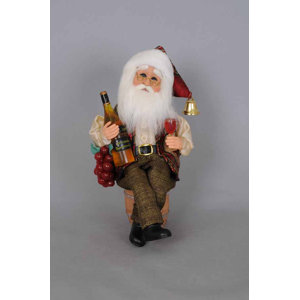 Christmas Wine Santa Figurine