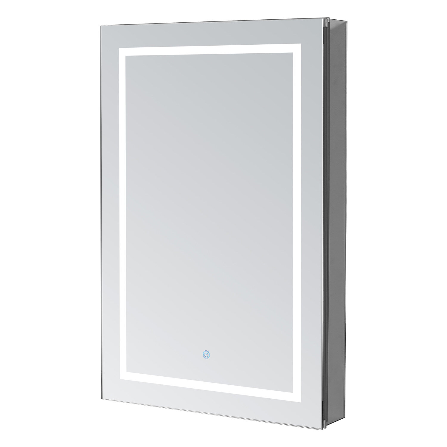 Orren Ellis Sechura 24 X 30 Recessed Or Surface Mount Frameless Medicine Cabinet With 3 Adjustable Shelves And Led Lighting Reviews Wayfair