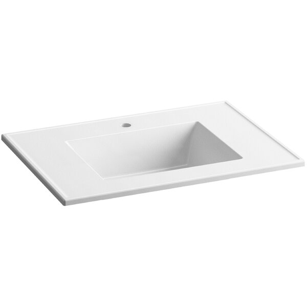 Ceramic Impressions Impressions 31 Single Faucet Hole Single Bathroom Vanity Top by Kohler