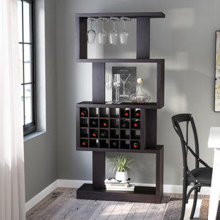 Modern Wine Bar Cabinets Allmodern Matson 24 Bottle Floor Wine Gl Rack