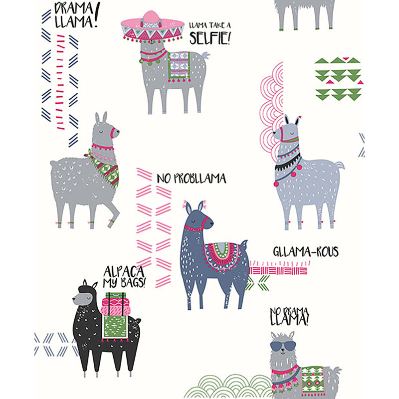 World Menagerie Sonoma Llamas 33 L X 20 5 W Wallpaper Roll