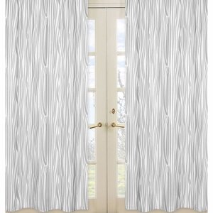 Woodland Deer Nature/Floral Semi-Sheer Rod pocket Curtain Panels (Set of 2)