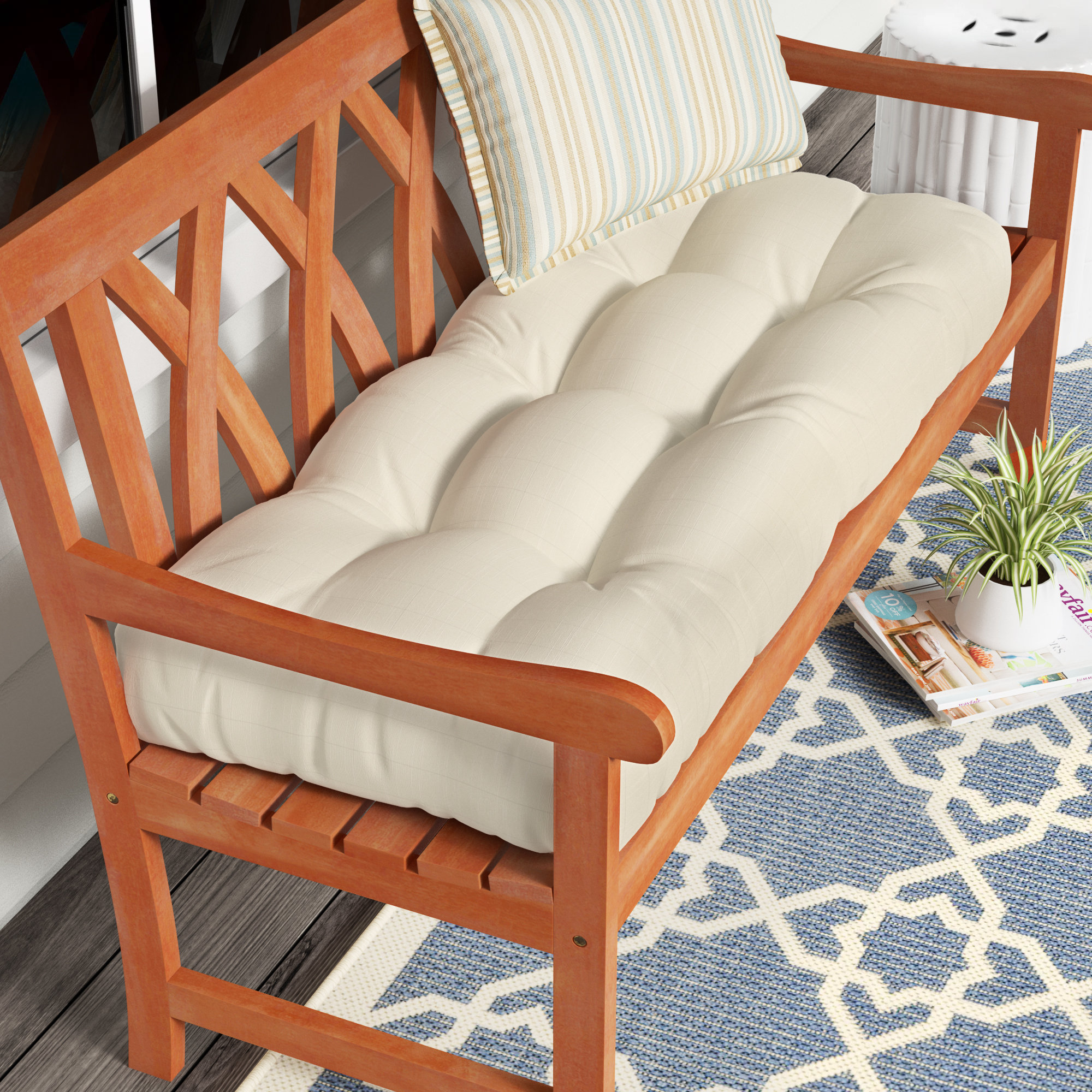 Settee Indoor/Outdoor Seat Cushion